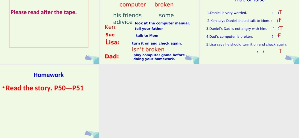 六年级英语上册 Unit 5 The broken computer课件 北师大版（一起）-北师大版小学六年级上册英语课件