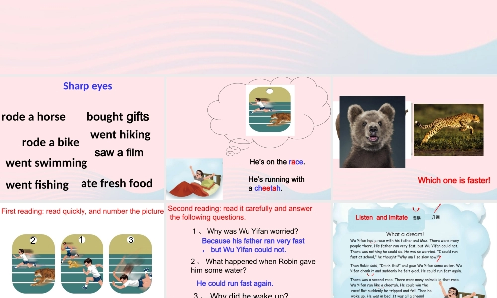 六年级英语下册 Unit 4 Then and now Part B read and write教学课件1 人教PEP版-人教PEP小学六年级下册英语课件