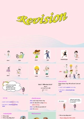 六年级英语上册 Unit 5 What does he do Part A 第1课时上课课件+素材 人教PEP版