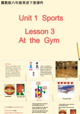 六年级英语下册 Unit 1 Lessson 3(2)课件 冀教版