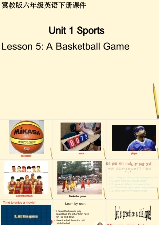 六年级英语下册 Unit 1 Lessson 5(2)课件 冀教版