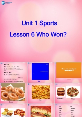 六年级英语下册 Unit 1 Lessson 6 Who Won课件 冀教版（三起）-冀教版小学六年级下册英语课件
