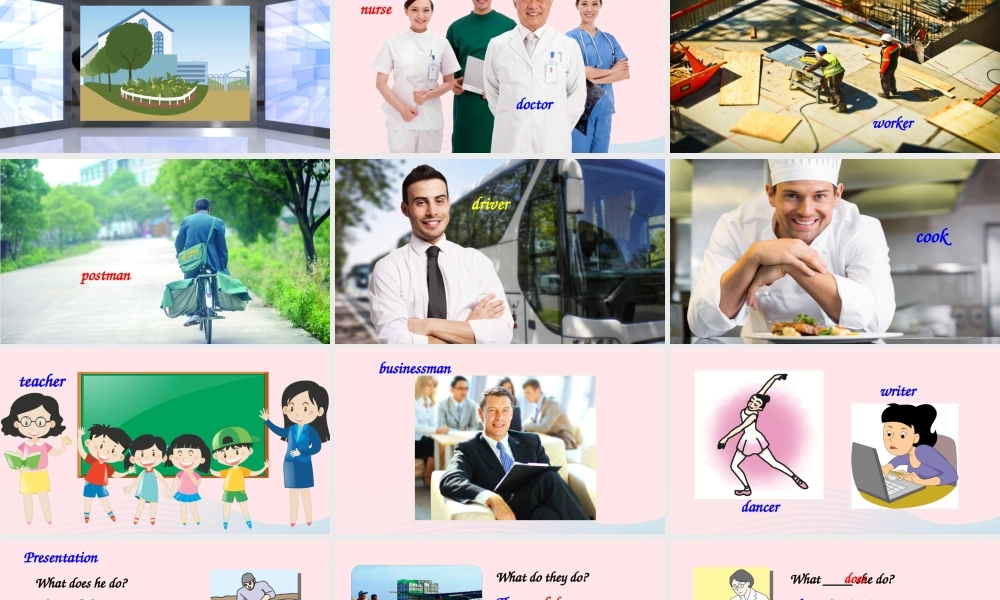 六年级英语上册 Unit 5 What does he do Part B 第1课时备用课件+素材 人教PEP版