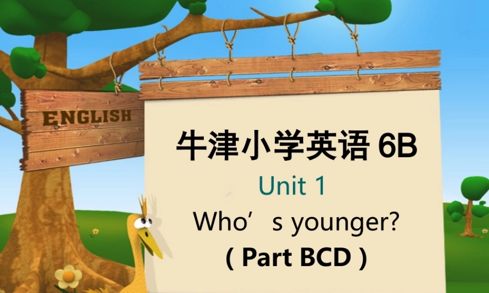 六年级英语下册 Unit 1 PartBCD课件 苏教牛津版