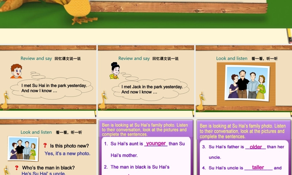 六年级英语下册 Unit 1 PartBCD课件 苏教牛津版