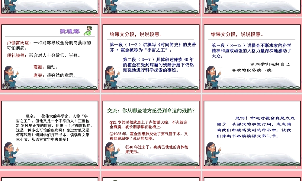 六年级语文上册 第9课 轮椅上的霍金课件 苏教版-苏教版小学六年级上册语文课件