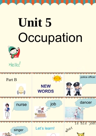 六年级英语下册 Unit 5 Occupation Part B课件1 闽教版（三起）-闽教版小学六年级下册英语课件