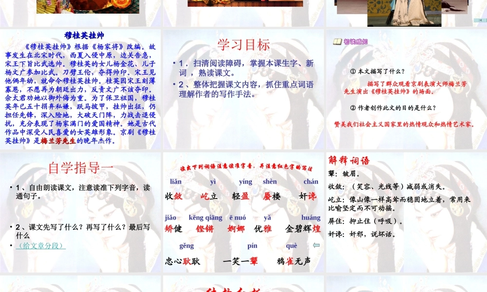 六年级语文上册 第25课 看戏课件2 西师大版-西师大版小学六年级上册语文课件