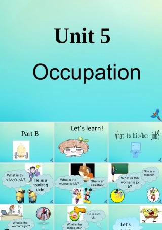 六年级英语下册 Unit 5 Occupation Part B课件2 闽教版（三起）-闽教版小学六年级下册英语课件