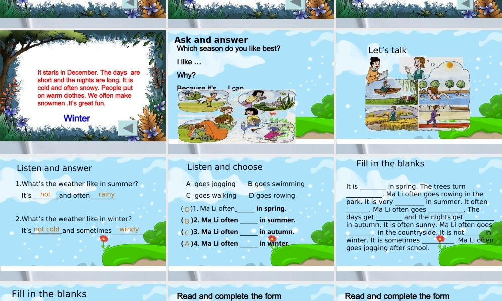 六年级英语下册 Unit 5 Part D、E课件 苏教牛津版