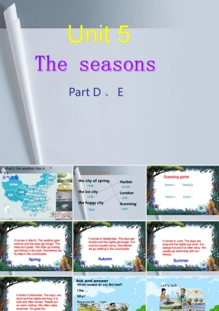 六年级英语下册 Unit 5 Part D、E课件 苏教牛津版