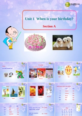 六年级英语下册 Unit 1 When is your birthday Section AB课件 鲁教版五四制