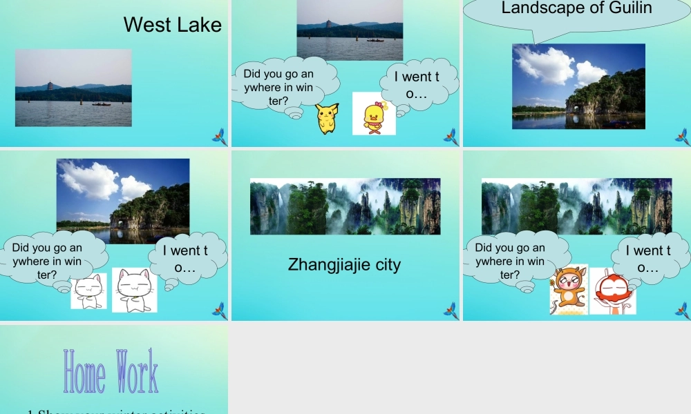 六年级英语下册 Unit 1 Winter Activities Part A课件2 闽教版（三起）-闽教版小学六年级下册英语课件