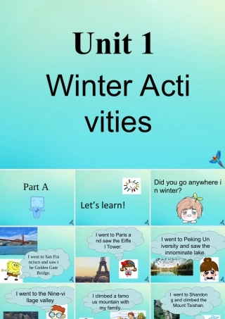 六年级英语下册 Unit 1 Winter Activities Part A课件2 闽教版（三起）-闽教版小学六年级下册英语课件