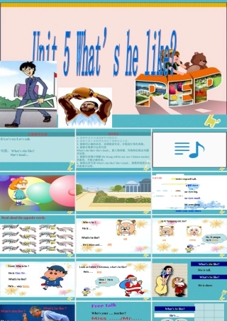 六年级英语下册 Unit 5 What Is he like课件3 陕旅版-陕旅版小学六年级下册英语课件