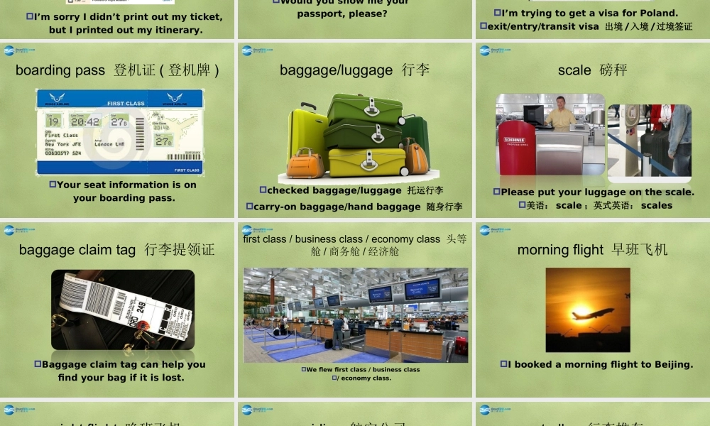 六年级英语上册《Lesson 1 At the Airport》课件1 冀教版