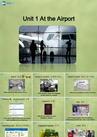 六年级英语上册《Lesson 1 At the Airport》课件1 冀教版