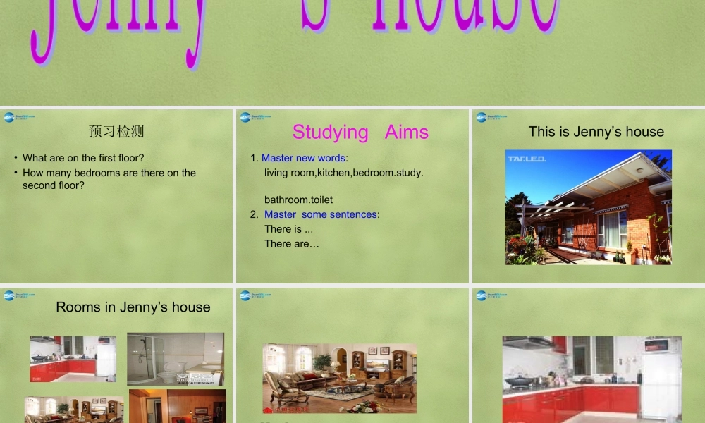 六年级英语上册《Lesson 2 Jenny’s House》课件3 冀教版