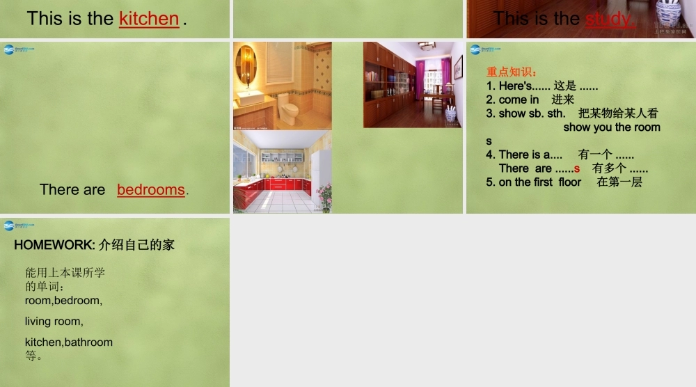 六年级英语上册《Lesson 2 Jenny’s House》课件5 冀教版