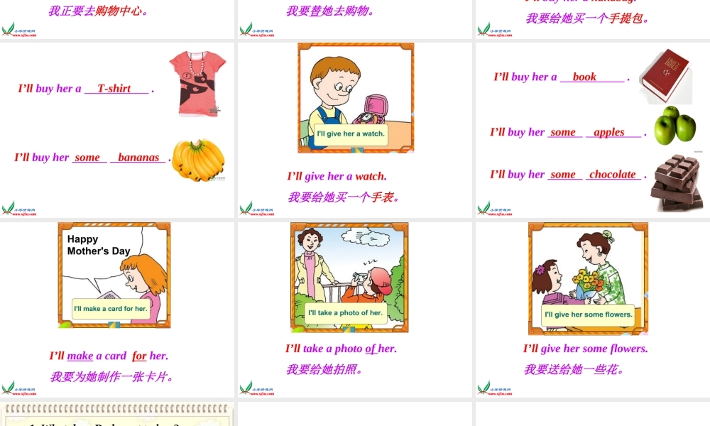 六年级英语下册 Unit 5Shopping for Mother’s Day Lesson 9课件 闽教版