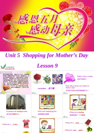 六年级英语下册 Unit 5Shopping for Mother’s Day Lesson 9课件 闽教版