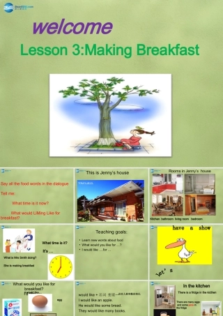 六年级英语上册《Lesson 3 Making Breakfast》课件1 冀教版