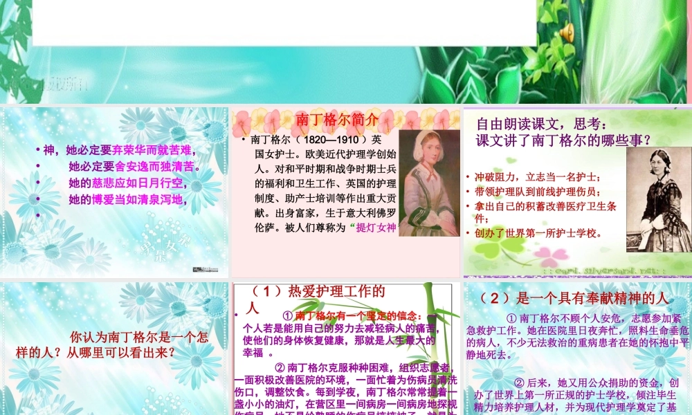 六年级语文上册 第28课 提灯女神课件2 西师大版-西师大版小学六年级上册语文课件