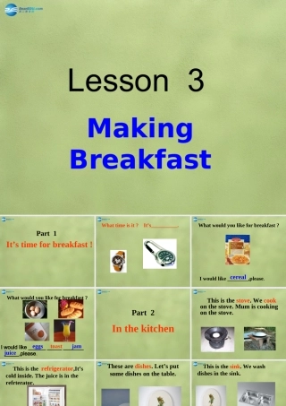 六年级英语上册《Lesson 3 Making Breakfast》课件2 冀教版