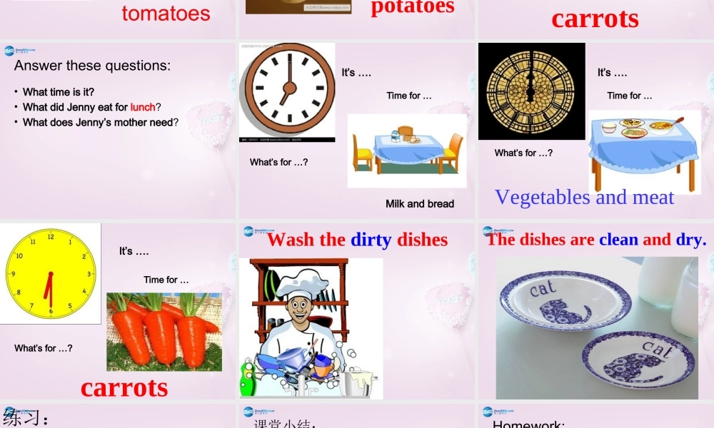 六年级英语上册《Lesson 4 Making Dinner》课件1 冀教版