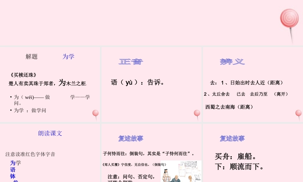 六年级语文上册 第28课《为学》课件1 沪教版-沪教版小学六年级上册语文课件