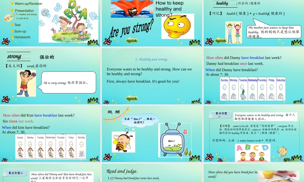 六年级英语下册 Unit 2 Good Health to You Lesson 7 Always Have breakfast课件 冀教版（三起）-冀教版小学六年级下册英语课件