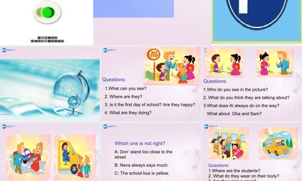 六年级英语上册《Lesson 12 Be Safe on the Way》课件1 冀教版