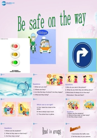 六年级英语上册《Lesson 12 Be Safe on the Way》课件1 冀教版