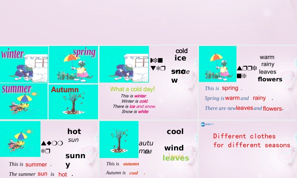 六年级英语上册《Lesson 13 Seasons》课件1 冀教版