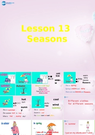 六年级英语上册《Lesson 13 Seasons》课件1 冀教版