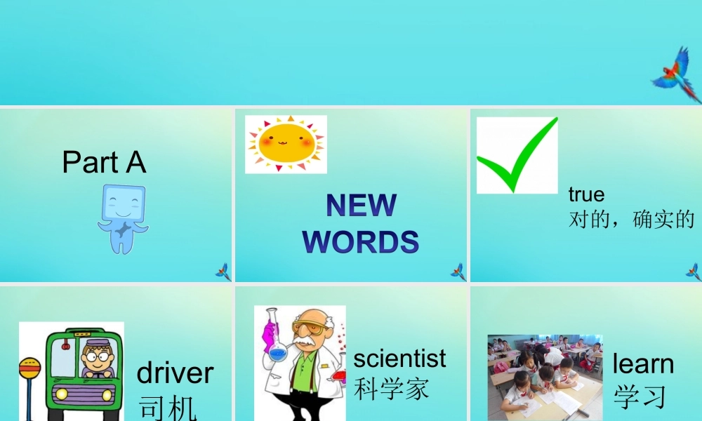 六年级英语下册 Unit 6 Dream Job Part A课件1 闽教版（三起）-闽教版小学六年级下册英语课件