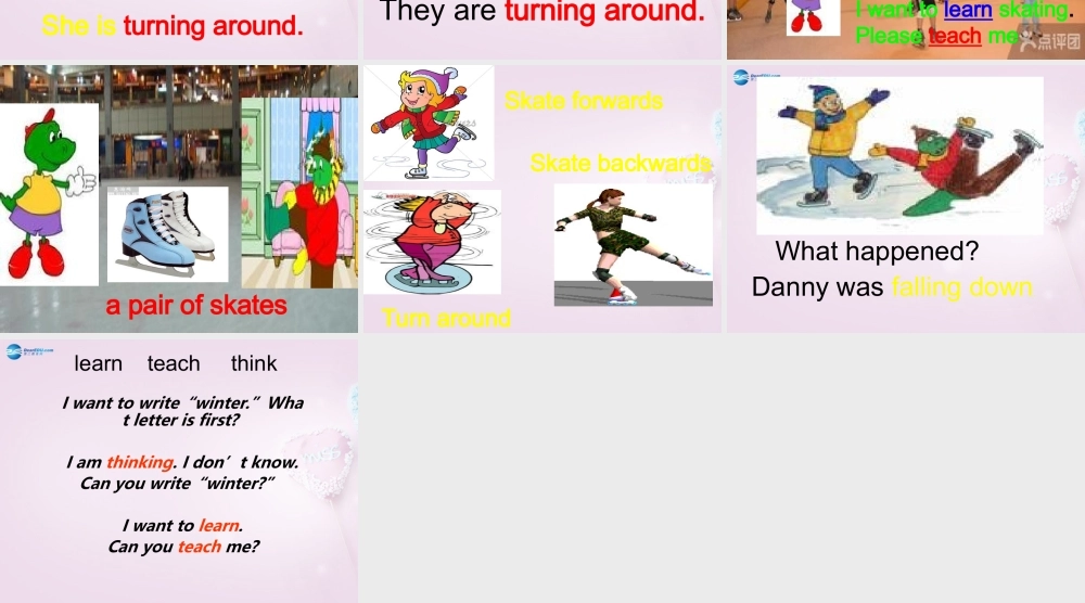 六年级英语上册《Lesson 16 A Skating Lesson》课件 冀教版