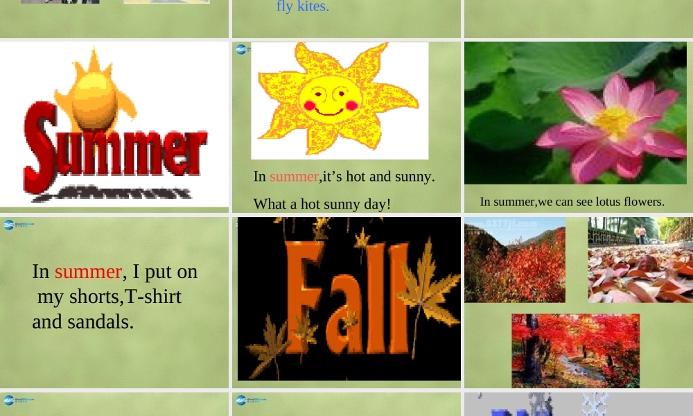六年级英语上册《Lesson 17 Seasons》课件2 冀教版