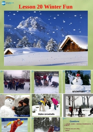 六年级英语上册《Lesson 20 Winter Fun》课件2 冀教版