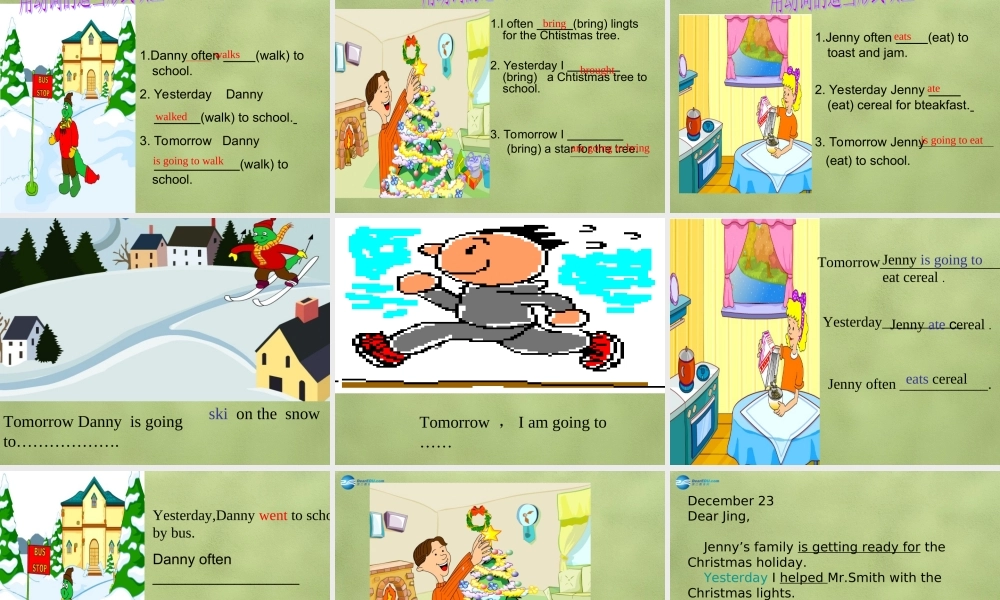 六年级英语上册《Lesson 26 Christmas Cards》课件2 冀教版