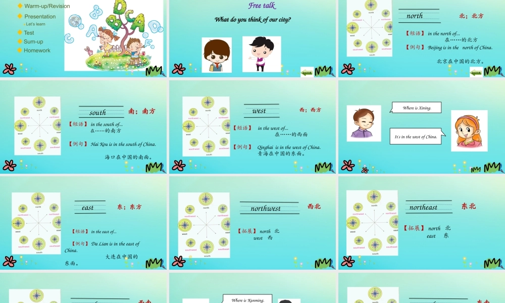 六年级英语下册 Unit 7 Shanghai Is in the Southeast of China（第1课时）课件 陕旅版（三起）-陕旅版小学六年级下册英语课件