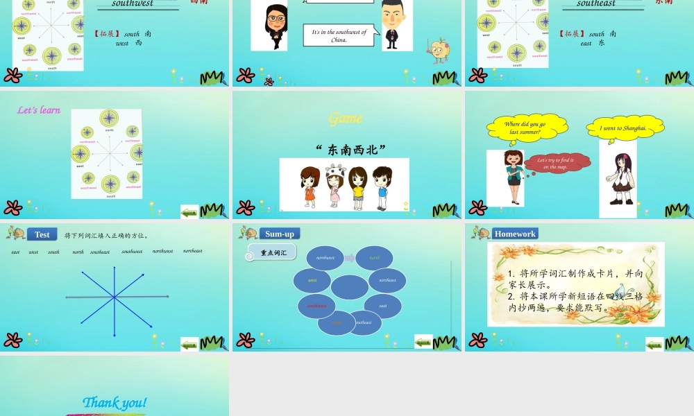 六年级英语下册 Unit 7 Shanghai Is in the Southeast of China（第1课时）课件 陕旅版（三起）-陕旅版小学六年级下册英语课件