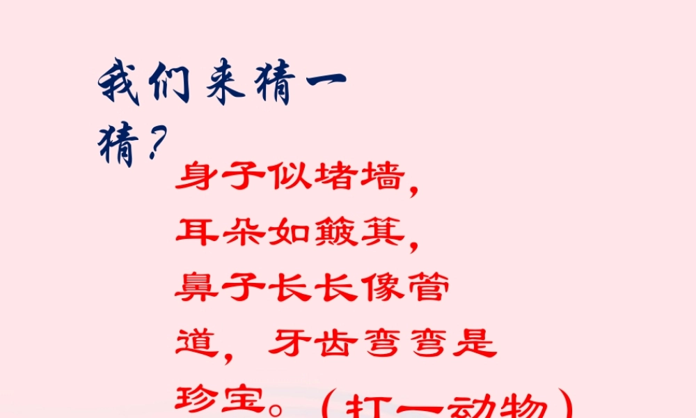 六年级语文上册 第30课《受宠的象》课件3 沪教版-沪教版小学六年级上册语文课件