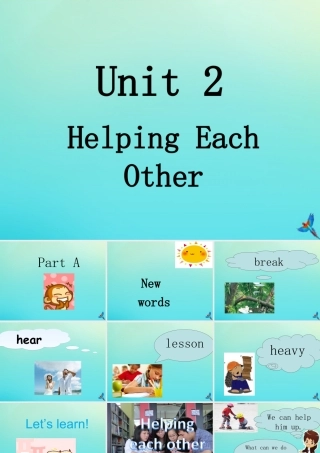 六年级英语下册 Unit 2 Helping Each Other Part A课件1 闽教版（三起）-闽教版小学六年级下册英语课件