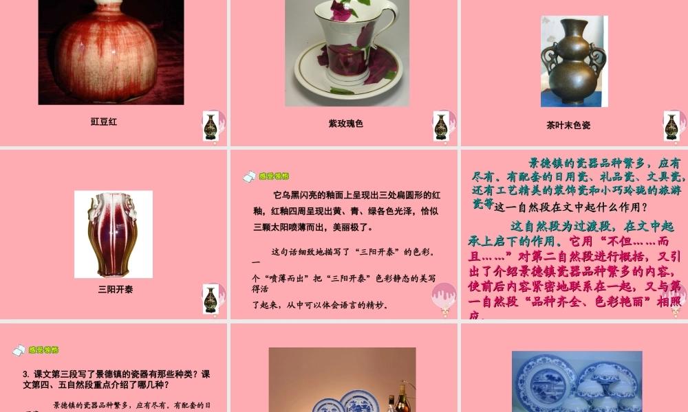 六年级语文上册 第31课 景德镇的瓷器课件1 西师大版-西师大版小学六年级上册语文课件