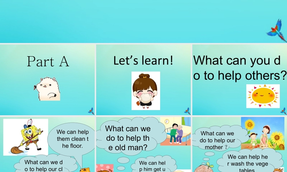 六年级英语下册 Unit 2 Helping Each Other Part A课件2 闽教版（三起）-闽教版小学六年级下册英语课件