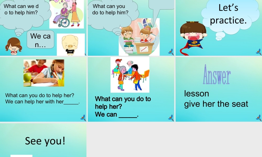 六年级英语下册 Unit 2 Helping Each Other Part A课件2 闽教版（三起）-闽教版小学六年级下册英语课件