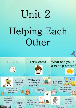 六年级英语下册 Unit 2 Helping Each Other Part A课件2 闽教版（三起）-闽教版小学六年级下册英语课件
