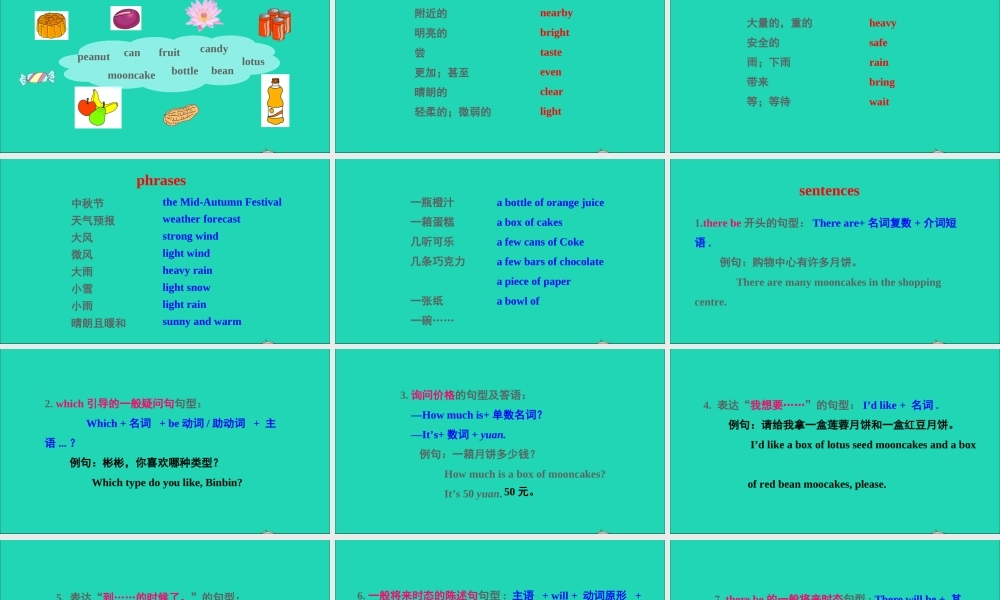 六年级英语上册Assessment Ⅱ课件