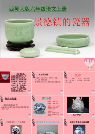 六年级语文上册 第31课 景德镇的瓷器课件3 西师大版-西师大版小学六年级上册语文课件